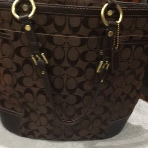 Coach preloved brown tote bag in very good condition